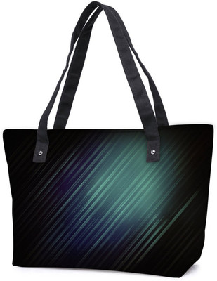 

Snoogg Pack Of 2 Black Background Rays Combo Tote Shopping Grocery Bag With Coin Pencil Purse Shoulder Bag(Multicolor, 5 L)