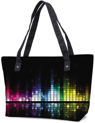 

Snoogg Pack Of 2 Sound Bar Combo Tote Shopping Grocery Bag With Coin Pencil Purse Shoulder Bag(Multicolor, 15 L)