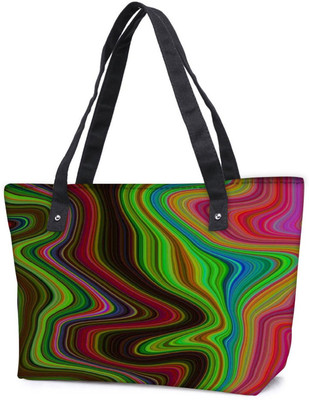 

Snoogg Pack Of 2 Lava Movement 2396 Combo Tote Shopping Grocery Bag With Coin Pencil Purse Shoulder Bag(Multicolor, 15 L)