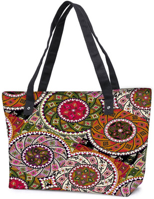 

Snoogg Pack Of 2 Multicolor Pattern Design Combo Tote Shopping Grocery Bag With Coin Pencil Purse Shoulder Bag(Multicolor, 15 L)