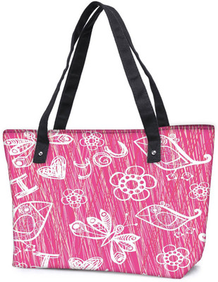 

Snoogg Pack Of 2 I Love You Pink Pattern Combo Tote Shopping Grocery Bag With Coin Pencil Purse Shoulder Bag(Multicolor, 5 L)