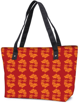 

Snoogg Pack Of 2 Yellow Leaves In Red Combo Tote Shopping Grocery Bag With Coin Pencil Purse Shoulder Bag(Multicolor, 5 L)