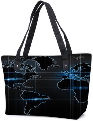 

Snoogg Pack Of 2 Digital World Combo Tote Shopping Grocery Bag With Coin Pencil Purse Shoulder Bag(Multicolor, 5 L)