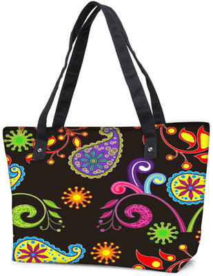 

Snoogg Pack Of 2 Abstract Dark Pattern Combo Tote Shopping Grocery Bag With Coin Pencil Purse Shoulder Bag(Multicolor, 15 L)