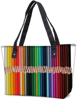 

Snoogg Pack Of 2 Colored Pencils Combo Tote Shopping Grocery Bag With Coin Pencil Purse Shoulder Bag(Multicolor, 15 L)