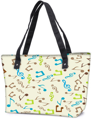 

Snoogg Pack Of 2 Multicolor Music Combo Tote Shopping Grocery Bag With Coin Pencil Purse Shoulder Bag(Multicolor, 15 L)