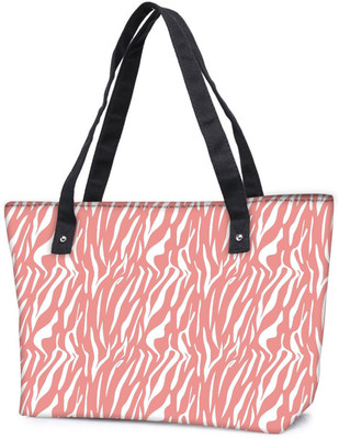 

Snoogg Pack Of 2 White Strips Cream Pattern Combo Tote Shopping Grocery Bag With Coin Pencil Purse Shoulder Bag(Multicolor, 15 L)