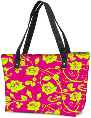 

Snoogg Pack Of 2 Yellow Roses Leaves Combo Tote Shopping Grocery Bag With Coin Pencil Purse Shoulder Bag(Multicolor, 15 L)