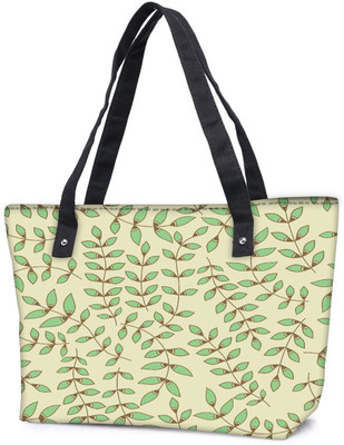 

Snoogg Pack Of 2 Green Leaves Combo Tote Shopping Grocery Bag With Coin Pencil Purse Shoulder Bag(Multicolor, 5 L)