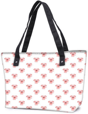 

Snoogg Pack Of 2 Small Puppy White Pattern Combo Tote Shopping Grocery Bag With Coin Pencil Purse Shoulder Bag(Multicolor, 15 L)