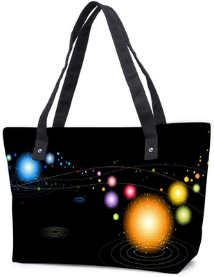 

Snoogg Pack Of 2 Multicolor Sparkling Combo Tote Shopping Grocery Bag With Coin Pencil Purse Shoulder Bag(Multicolor, 15 L)