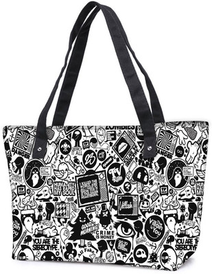 

Snoogg Pack Of 2 Television Combo Tote Shopping Grocery Bag With Coin Pencil Purse Shoulder Bag(Multicolor, 5 L)
