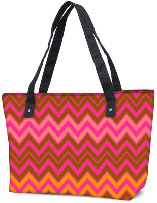 

Snoogg Pack Of 2 Wave Patterns Combo Tote Shopping Grocery Bag With Coin Pencil Purse Shoulder Bag(Multicolor, 15 L)