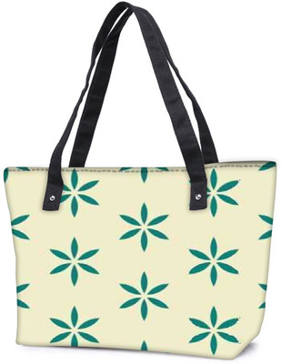

Snoogg Pack Of 2 Green In Cream Combo Tote Shopping Grocery Bag With Coin Pencil Purse Shoulder Bag(Multicolor, 15 L)