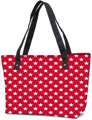 

Snoogg Pack Of 2 White Stars Red Pattern Combo Tote Shopping Grocery Bag With Coin Pencil Purse Shoulder Bag(Multicolor, 15 L)