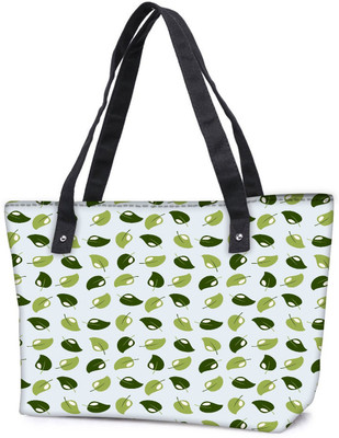 

Snoogg Pack Of 2 Green Multiple Leaves Combo Tote Shopping Grocery Bag With Coin Pencil Purse Shoulder Bag(Multicolor, 5 L)