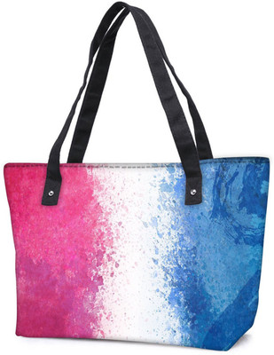 

Snoogg Pack Of 2 Color Splashes Abstract Combo Tote Shopping Grocery Bag With Coin Pencil Purse Shoulder Bag(Multicolor, 5 L)