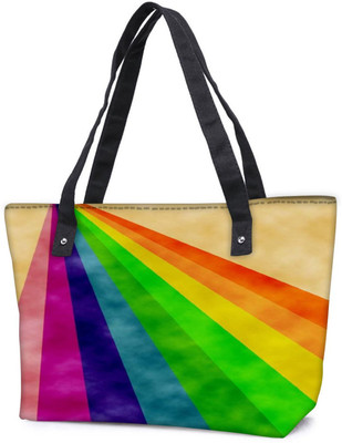 

Snoogg Pack Of 2 Rainbow Power 2377 Combo Tote Shopping Grocery Bag With Coin Pencil Purse Shoulder Bag(Multicolor, 5 L)