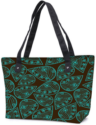 

Snoogg Pack Of 2 Green Pattern Leaves Combo Tote Shopping Grocery Bag With Coin Pencil Purse Shoulder Bag(Multicolor, 5 L)