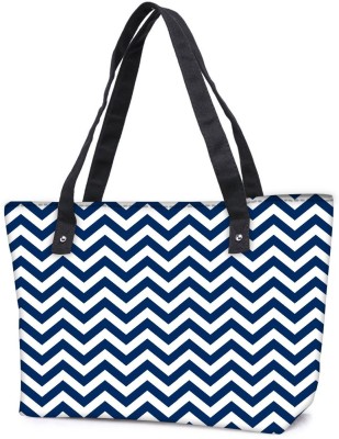 

Snoogg Pack Of 2 White And Blue Strips Combo Tote Shopping Grocery Bag With Coin Pencil Purse Shoulder Bag(Multicolor, 5 L)