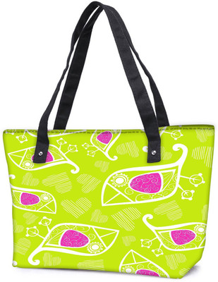 

Snoogg Pack Of 2 White Bird Green Pattern Combo Tote Shopping Grocery Bag With Coin Pencil Purse Shoulder Bag(Multicolor, 5 L)
