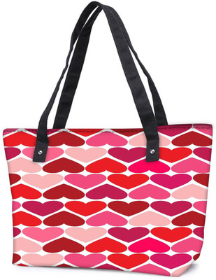 

Snoogg Pack Of 2 Opposite Hearts Combo Tote Shopping Grocery Bag With Coin Pencil Purse Shoulder Bag(Multicolor, 5 L)