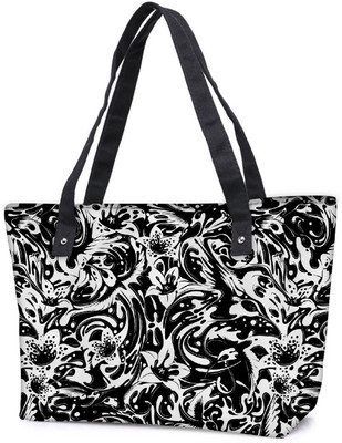 

Snoogg Pack Of 2 Splash Flower Leaves Combo Tote Shopping Grocery Bag With Coin Pencil Purse Shoulder Bag(Multicolor, 5 L)
