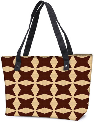 

Snoogg Pack Of 2 Brown Stars Combo Tote Shopping Grocery Bag With Coin Pencil Purse Shoulder Bag(Multicolor, 5 L)