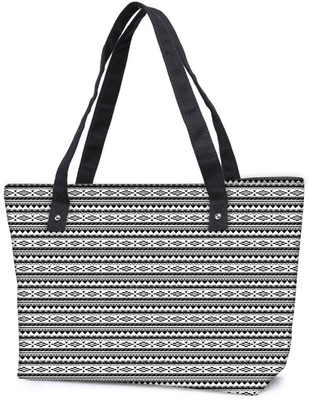 

Snoogg Pack Of 2 Aztec Black And White Combo Tote Shopping Grocery Bag With Coin Pencil Purse Shoulder Bag(Multicolor, 15 L)