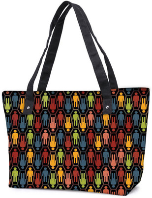 

Snoogg Pack Of 2 Colorful Peoples Combo Tote Shopping Grocery Bag With Coin Pencil Purse Shoulder Bag(Multicolor, 5 L)