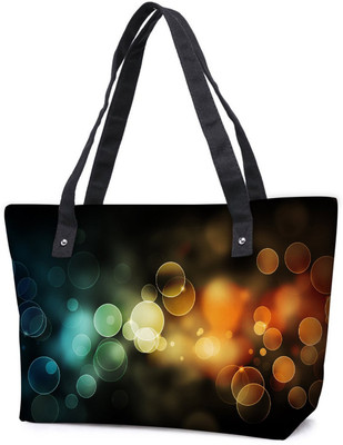 

Snoogg Pack Of 2 Colorful Bubbles Combo Tote Shopping Grocery Bag With Coin Pencil Purse Shoulder Bag(Multicolor, 15 L)