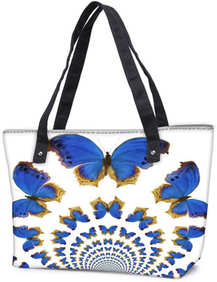 

Snoogg Pack Of 2 Kaleidoscopic Butterflies Combo Tote Shopping Grocery Bag With Coin Pencil Purse Shoulder Bag(Multicolor, 15 L)