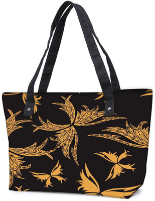 

Snoogg Pack Of 2 Yellow Butterfly Black Pattern Combo Tote Shopping Grocery Bag With Coin Pencil Purse Shoulder Bag(Multicolor, 15 L)