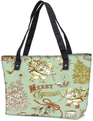 

Snoogg Pack Of 2 Santa Clause Combo Tote Shopping Grocery Bag With Coin Pencil Purse Shoulder Bag(Multicolor, 15 L)