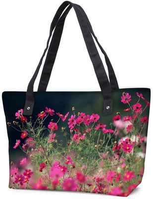 

Snoogg Pack Of 2 Multiple Flowers Combo Tote Shopping Grocery Bag With Coin Pencil Purse Shoulder Bag(Multicolor, 15 L)