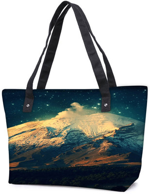 

Snoogg Pack Of 2 Night In The Everest Combo Tote Shopping Grocery Bag With Coin Pencil Purse Shoulder Bag(Multicolor, 15 L)
