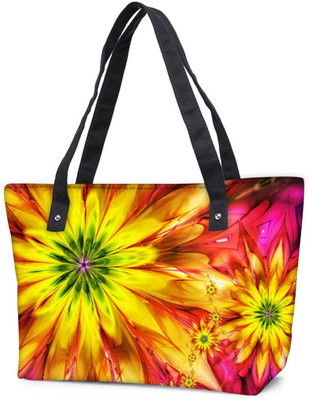 

Snoogg Pack Of 2 Bright Fractal Daisies 2597 Combo Tote Shopping Grocery Bag With Coin Pencil Purse Shoulder Bag(Multicolor, 15 L)