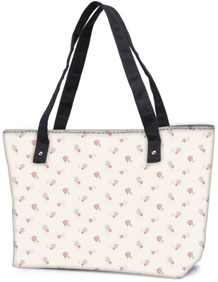 

Snoogg Pack Of 2 Splash Flower Pattern Combo Tote Shopping Grocery Bag With Coin Pencil Purse Shoulder Bag(Multicolor, 5 L)