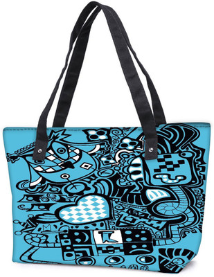 

Snoogg Pack Of 2 Blue Owl Combo Tote Shopping Grocery Bag With Coin Pencil Purse Shoulder Bag(Multicolor, 5 L)