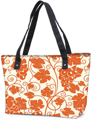 

Snoogg Pack Of 2 Grape Leaves 2850 Combo Tote Shopping Grocery Bag With Coin Pencil Purse Shoulder Bag(Multicolor, 5 L)