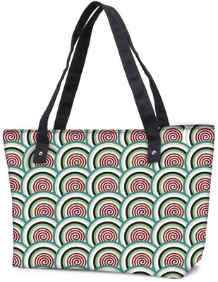 

Snoogg Pack Of 2 Abstract Circles Green Pattern Combo Tote Shopping Grocery Bag With Coin Pencil Purse Shoulder Bag(Multicolor, 15 L)