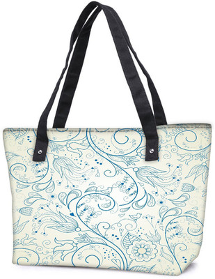 

Snoogg Pack Of 2 Floral Hand Drawn Background Combo Tote Shopping Grocery Bag With Coin Pencil Purse Shoulder Bag(Multicolor, 5 L)