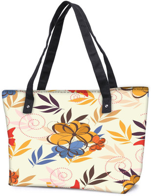 

Snoogg Pack Of 2 Multicolor Petals Combo Tote Shopping Grocery Bag With Coin Pencil Purse Shoulder Bag(Multicolor, 5 L)