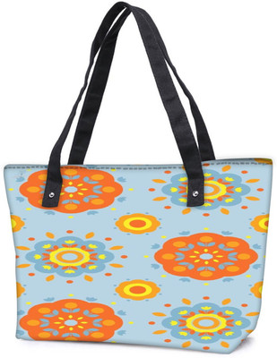 

Snoogg Pack Of 2 Flower Pattern 2527 Combo Tote Shopping Grocery Bag With Coin Pencil Purse Shoulder Bag(Multicolor, 15 L)