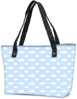 

Snoogg Pack Of 2 White Clouds Combo Tote Shopping Grocery Bag With Coin Pencil Purse Shoulder Bag(Multicolor, 15 L)
