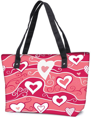 

Snoogg Pack Of 2 White Heart Cream Pattern Combo Tote Shopping Grocery Bag With Coin Pencil Purse Shoulder Bag(Multicolor, 5 L)