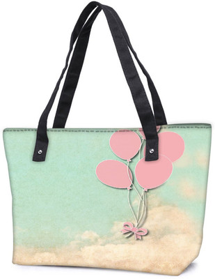 

Snoogg Pack Of 2 Balloning Combo Tote Shopping Grocery Bag With Coin Pencil Purse Shoulder Bag(Multicolor, 15 L)