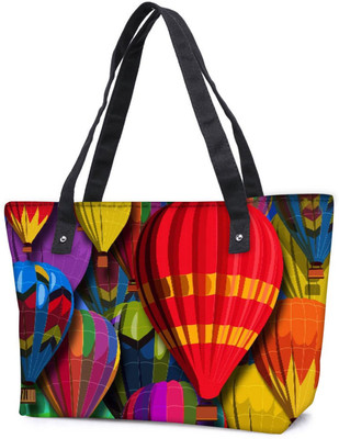 

Snoogg Pack Of 2 Parachuting 2498 Combo Tote Shopping Grocery Bag With Coin Pencil Purse Shoulder Bag(Multicolor, 5 L)