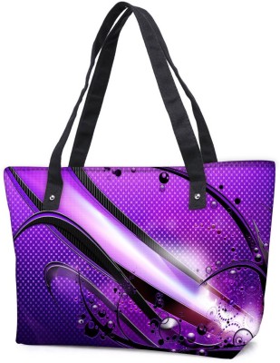 

Snoogg Pack Of 2 Abstract Purple Glossy Design Combo Tote Shopping Grocery Bag With Coin Pencil Purse Shoulder Bag(Multicolor, 5 L)