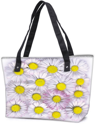 

Snoogg Pack Of 2 Daisies Isolated On A White Background Combo Tote Shopping Grocery Bag With Coin Pencil Purse Shoulder Bag(Multicolor, 15 L)
